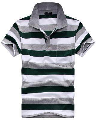 Stripe Men Polo Shirt - Mubimart