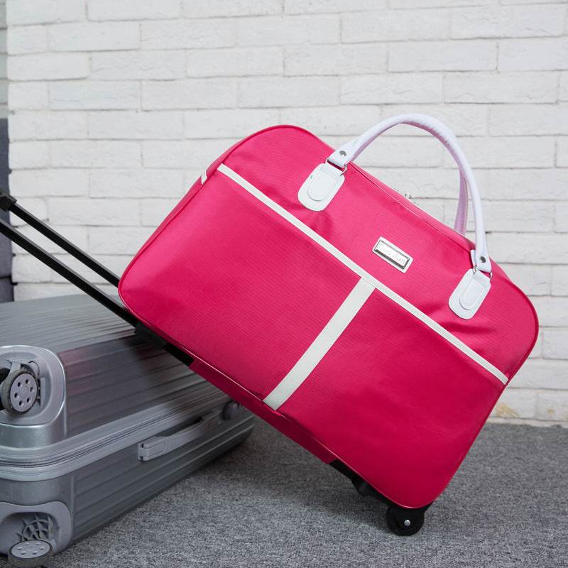 Large-Capacity Trolley Bag Portable Korean Short-Distance Travel Duffel Bag - Mubimart