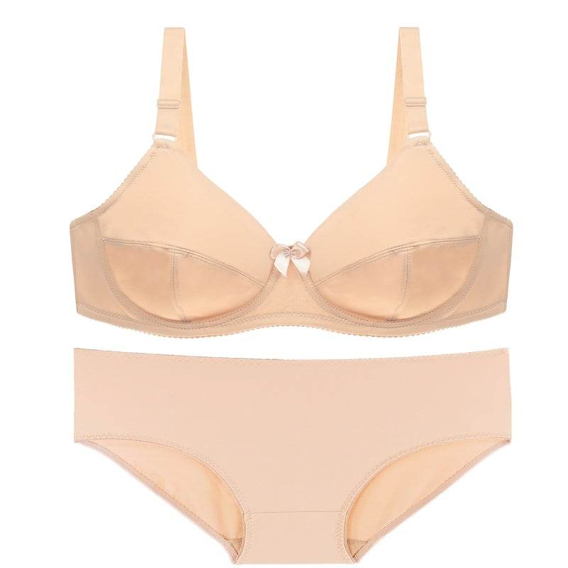 Glossy plus size bra set - Mubimart
