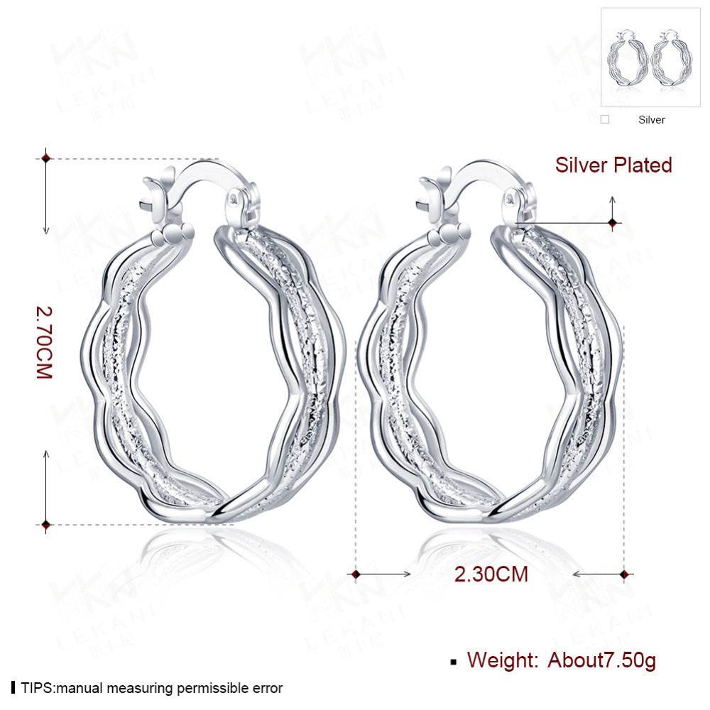 Ripple hoop earrings - Mubimart
