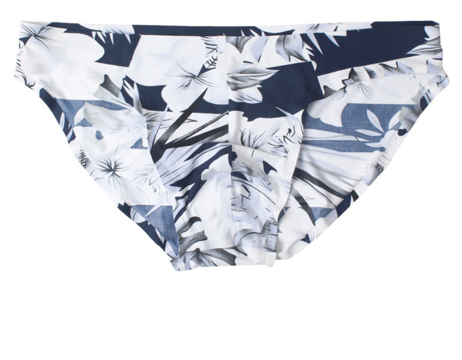 Seamless ice silk men's briefs