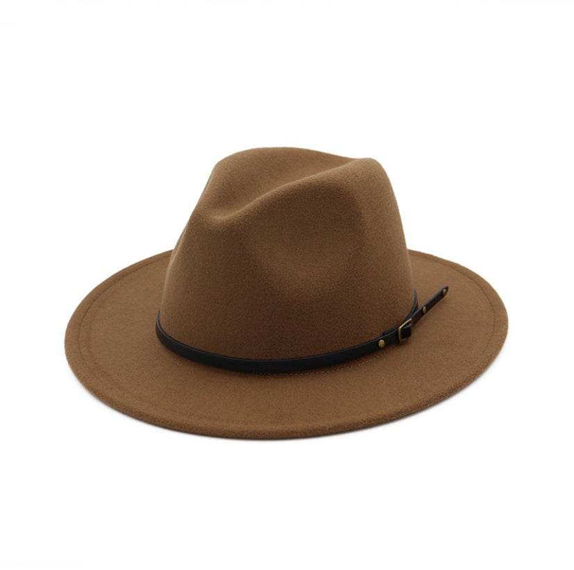 Automne et Hiver Laine Chapeau De Fedora De Mode Femme En Laine chapeau haut-de-forme Noir Chapeau Rouge Fedora Hommes L'église Panama Sombrero Chapeau - Mubimart