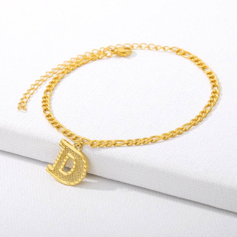 26 English alphabet anklets - Mubimart
