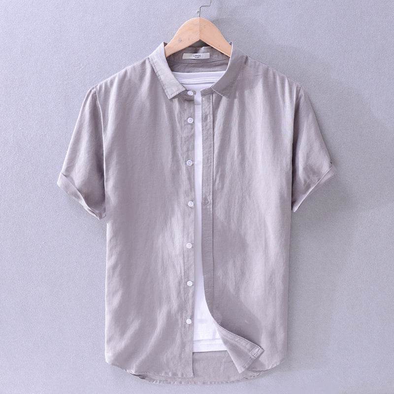 Long sleeve linen shirt - Mubimart