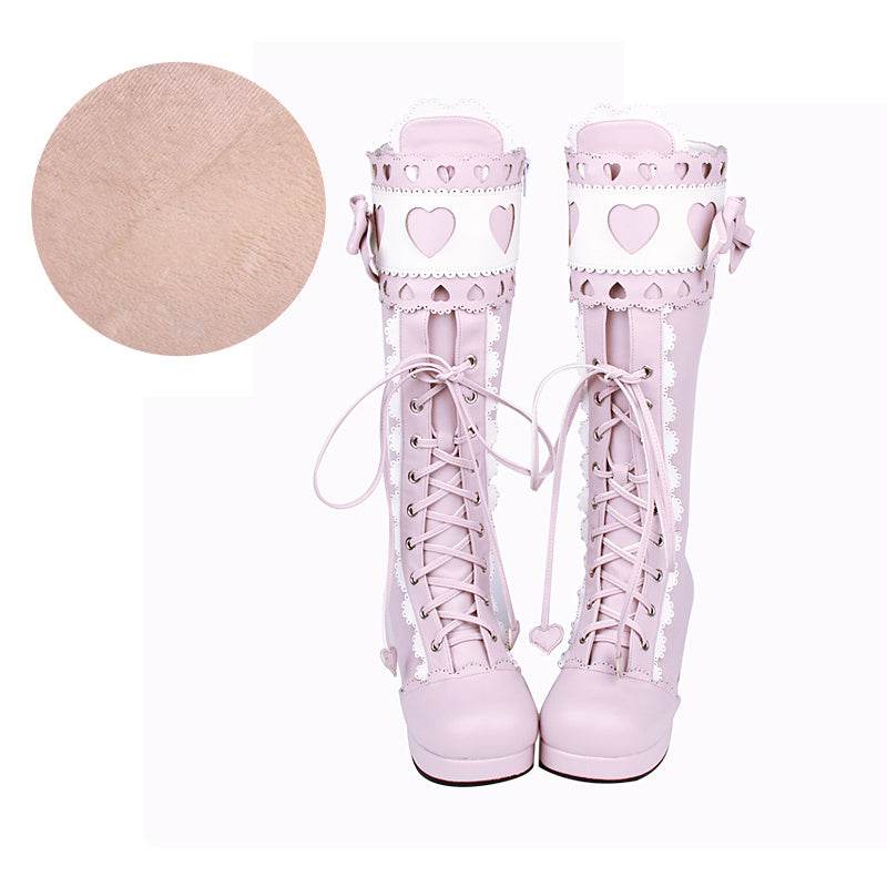 Tall Lolita Princess Boots - Mubimart