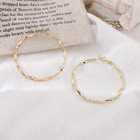 Metal hoop earrings - Mubimart