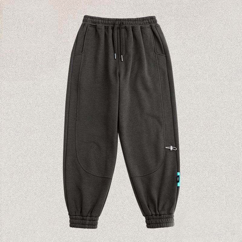 Solid color plus velvet sweatpants - Mubimart