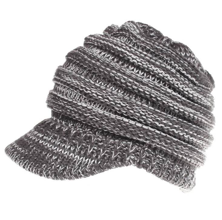 Women Ponytail Beanies Autumn Winter Hats Female Soft Knitting Caps Warm Ladies Skullies - Mubimart