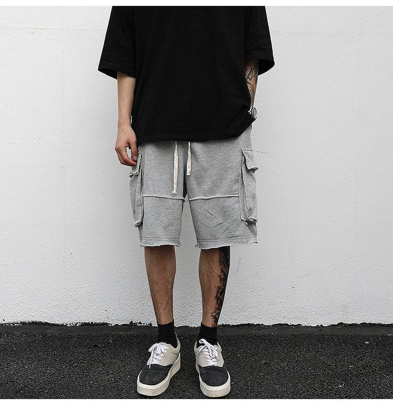 Ripped Seam Cargo Shorts - Mubimart