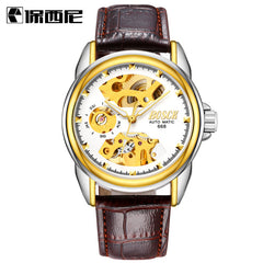 Pausini automatic mechanical watches Mens watch Korean business hollow waterproof mechanical watch wholesale gift