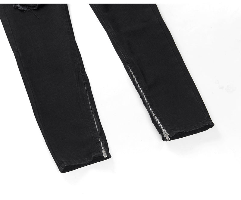 Slim-fit jeans met rits