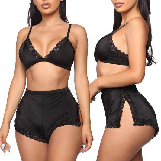 Women Sexy Sleepwear Lingerie Lace Bra - Mubimart