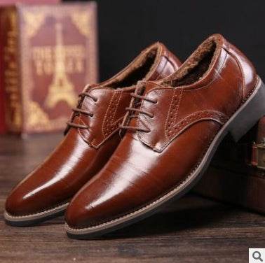 Men's leather shoes men's shoes dress business shoes large size men's shoes casual shoes - Mubimart