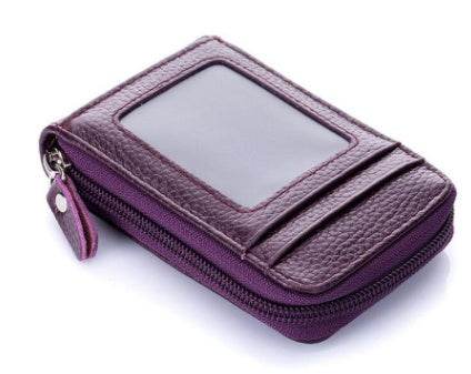 First layer cowhide organ card holder women's card holder - Mubimart