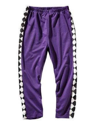Diamond Striped Jogger Pants - Mubimart