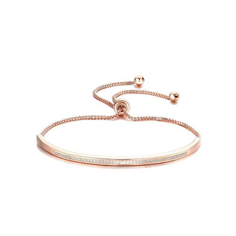Top Quality Bracelet & Charm Bracelet For Women Get Bar Cursor Brilliant Cz Gold Jewelry Pulseira Hand - Mubimart