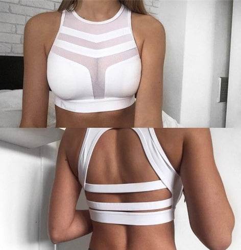 Slim vest sports sexy curve shirt bra - Mubimart