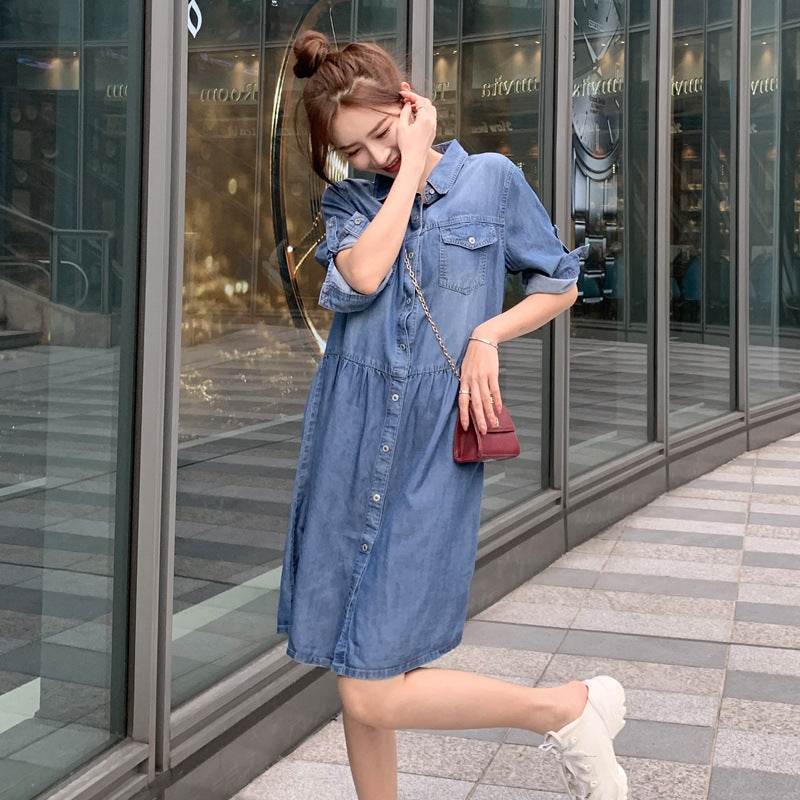 denim dress - Mubimart