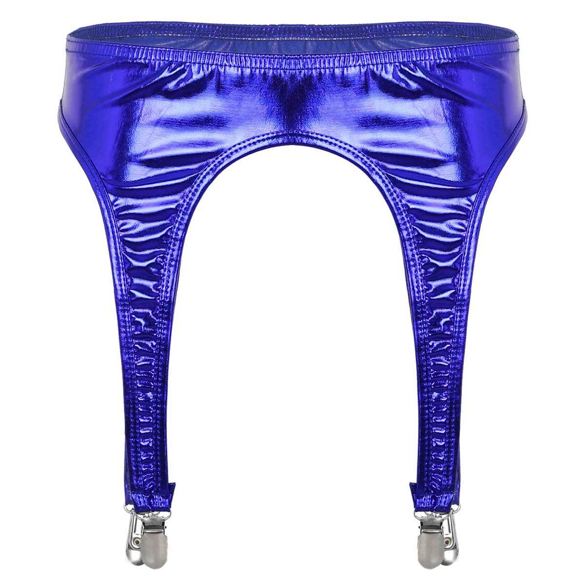 Patent Leather PU Leather Garter Belt - Mubimart