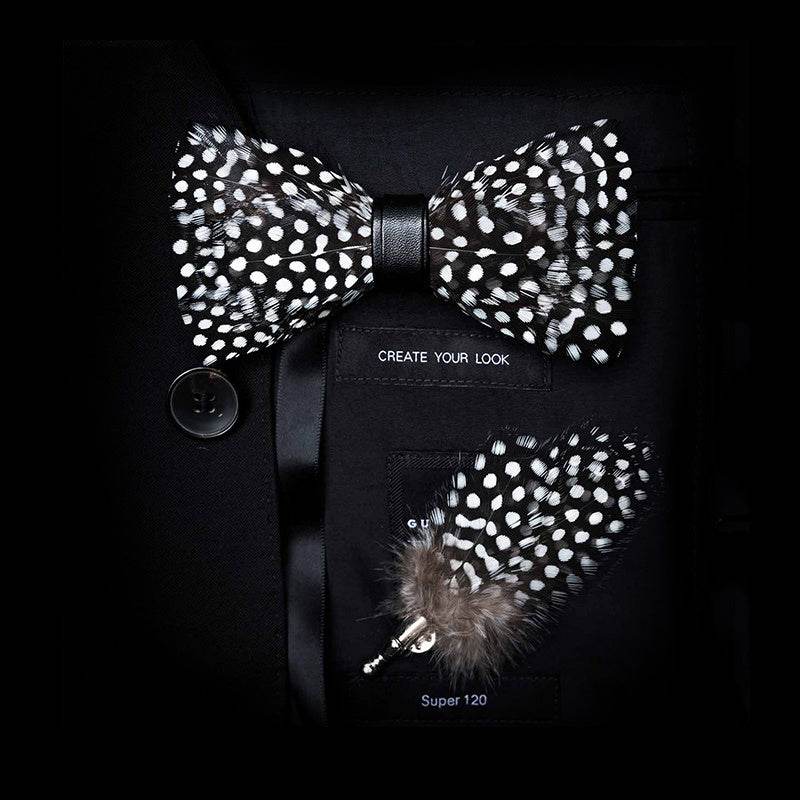 Feather bow tie - Mubimart