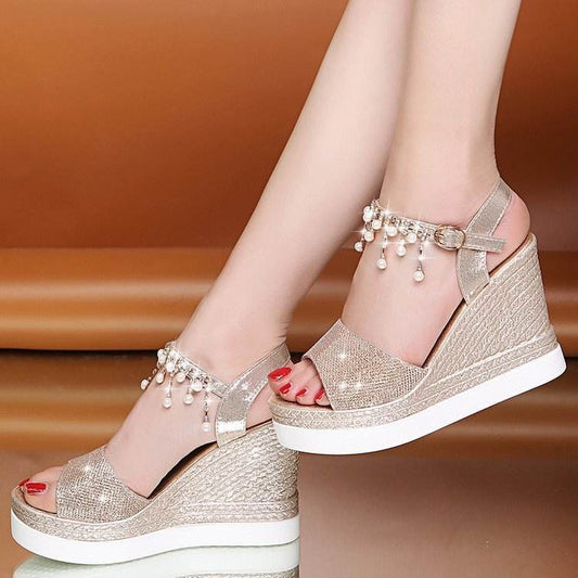 Wedge Roman Sandals Platform Sandals - Mubimart
