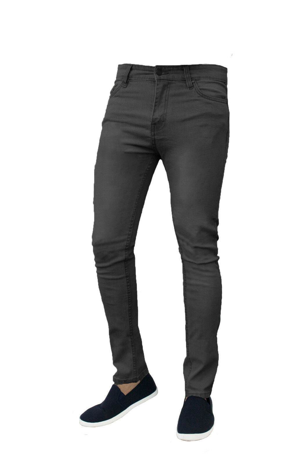 Stretch skinny slim-fit jeans pants - Mubimart