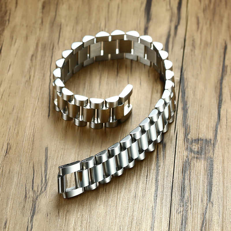 Titanium stalen armband voor heren