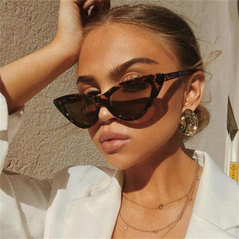 Retro Triangle Cat-eye Sunglasses - Mubimart