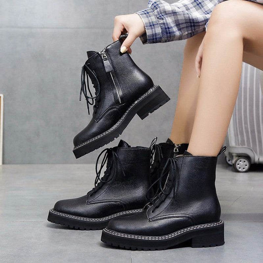 Martin boots women's platform locomotive booties - Mubimart