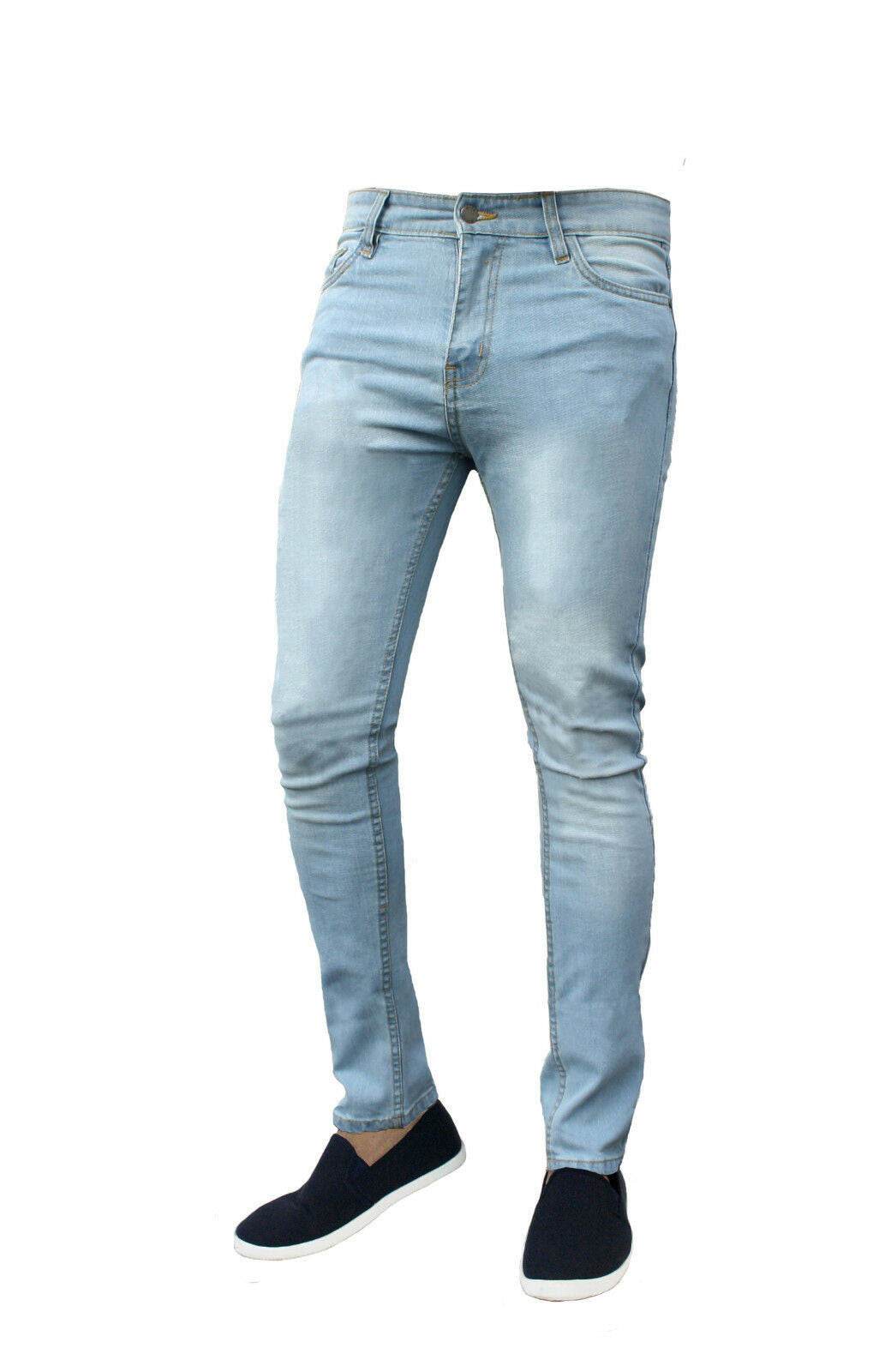 Stretch skinny slim-fit jeans pants - Mubimart