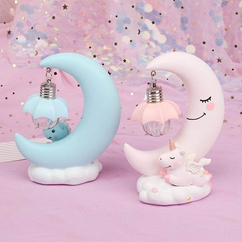 Moon Night Lamp Resin Crafts - Mubimart