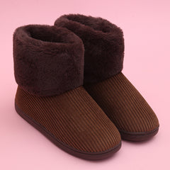 Plush snow boots