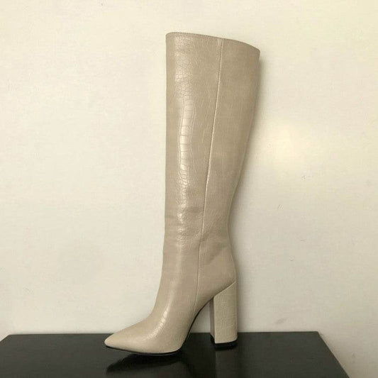 Large chunky boots for high boots for women - Mubimart