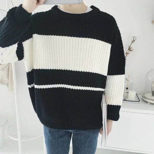 Retro pullover sweater - Mubimart