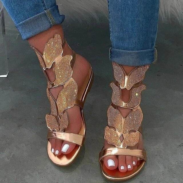 Flat Butterfly Sandals - Mubimart