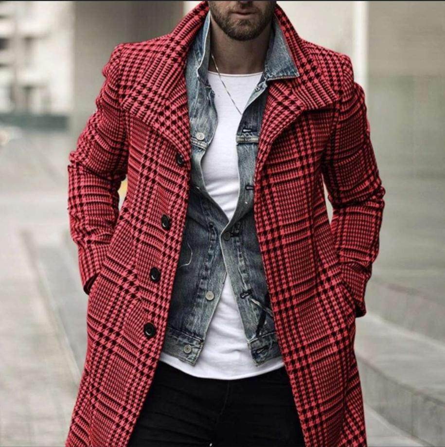 Woolen coat men's jacket - Mubimart