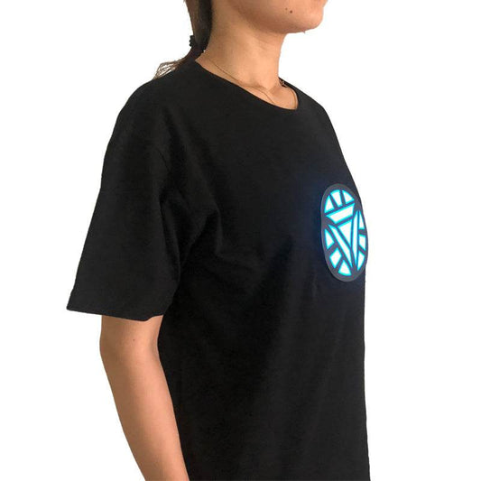 Mens Summer Short T-Shirt Fluorescent Casual Luminous T-shirt - Mubimart