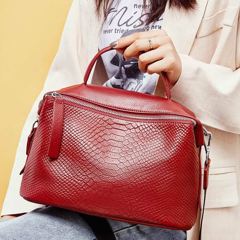 Ellyna Leather Satchel - Mubimart