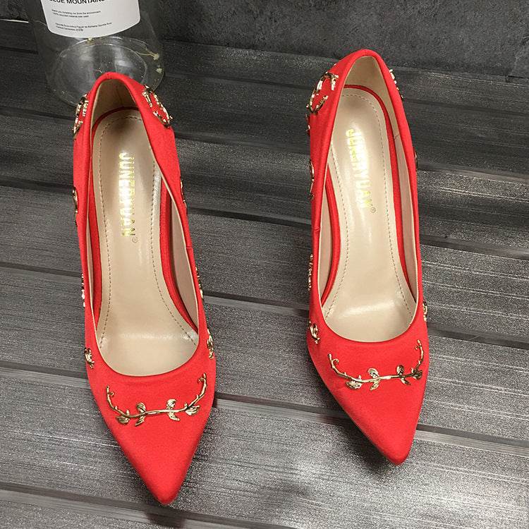 Stiletto pointed high heels - Mubimart