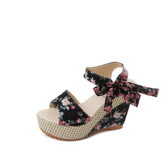 Bohemian Plateauabsatz Keilabsatz Damen Sandalen