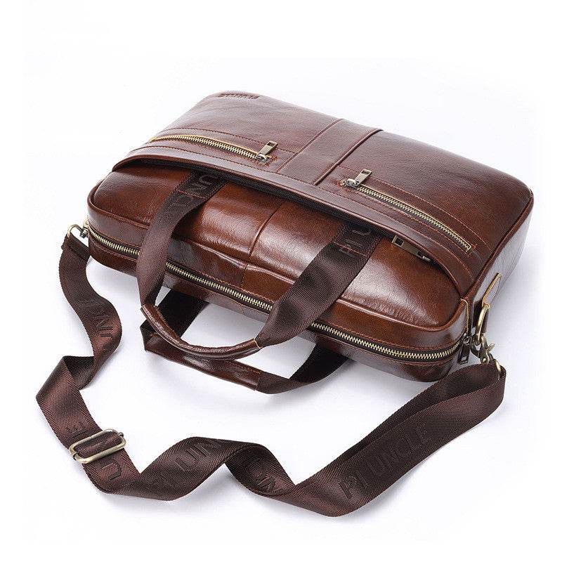 New leather men's briefcase - Mubimart