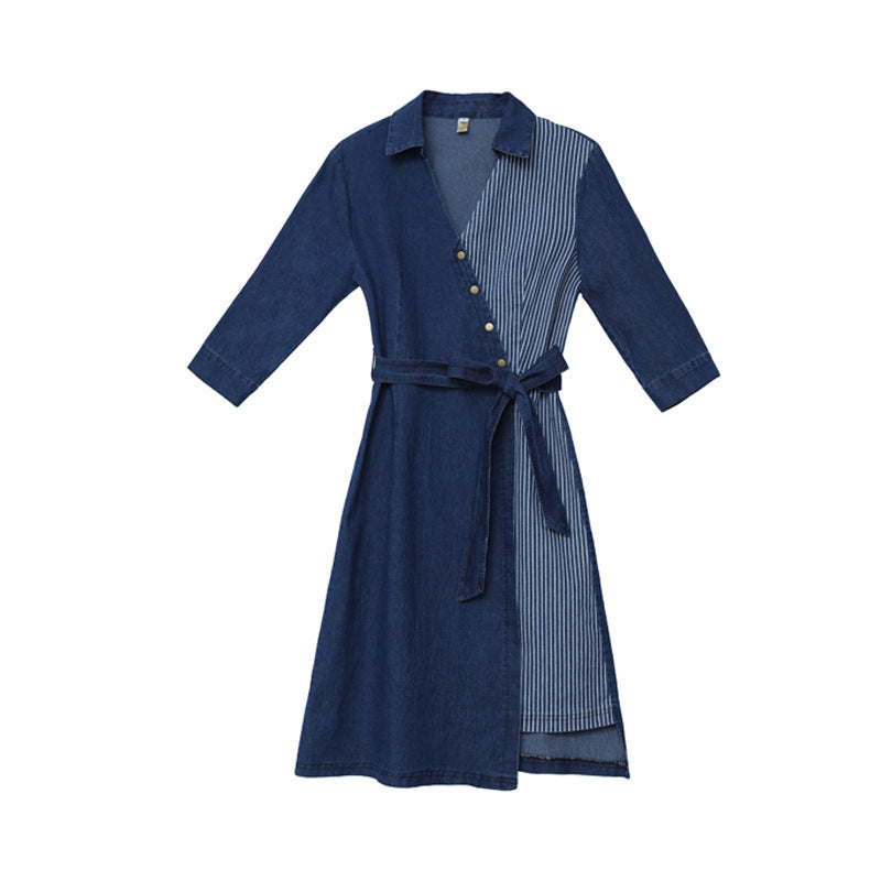 Slim denim dress - Mubimart -  