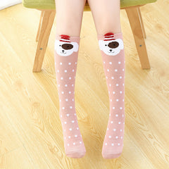 Children's stereo card through knee socks - Mubimart -  