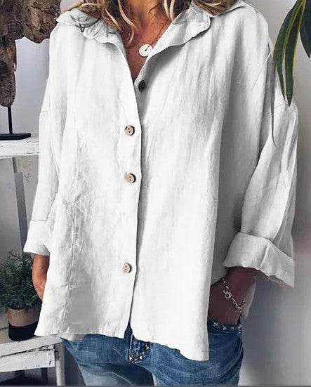 Plus size women's retro shirt - Mubimart