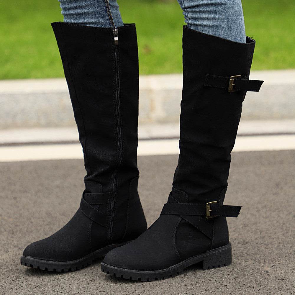 Large size women's boots over the knee boots - Mubimart
