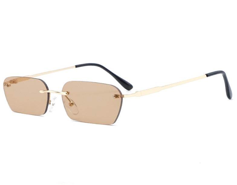 Rectangle Rimless Sunglasses - Mubimart