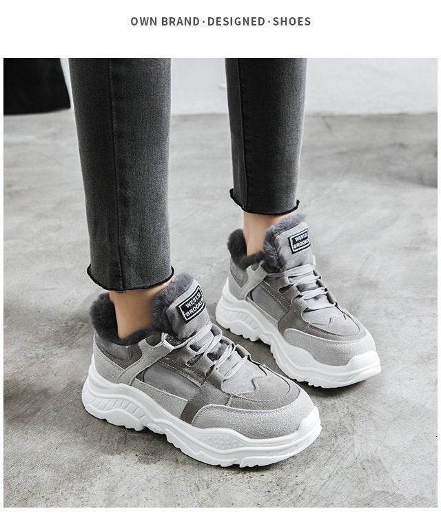 Trifle shoes sneakers cotton shoes women sneakers - Mubimart