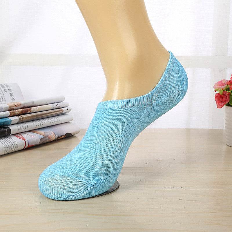 Low-back boat socks Thin section shallow mouth invisible socks spring and summer sports men's cotton socks - Mubimart