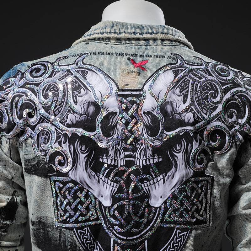 Retro denim jacket - Mubimart