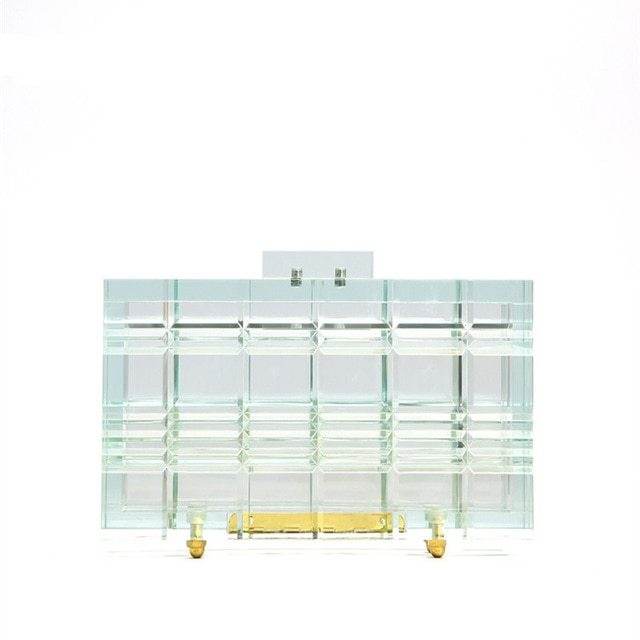 Acrylic transparent clutch - Mubimart